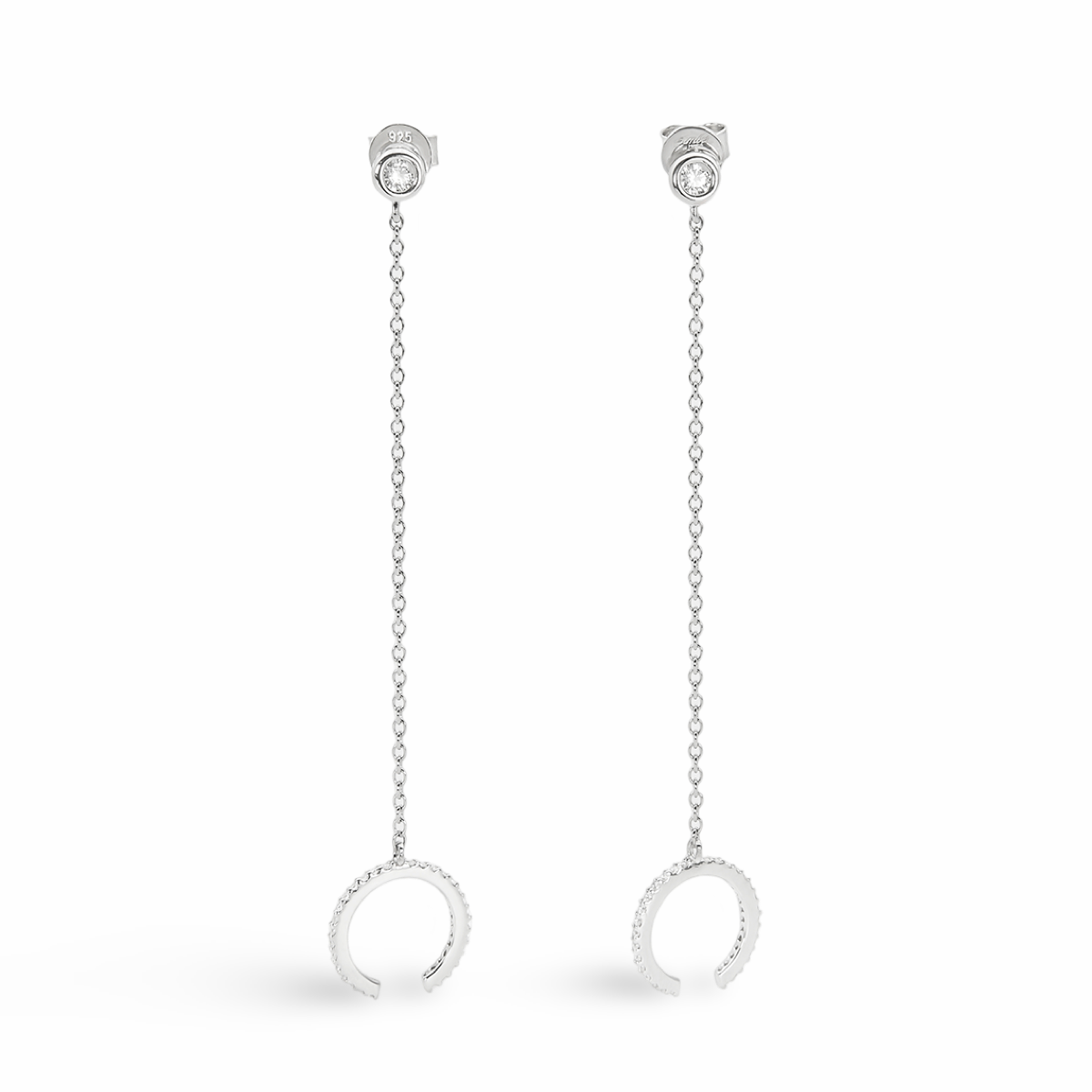 Серьги - манжета Silver